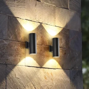 GU10/E27 Up Down LED Outdoor Wall Lamps IP65 Waterproof Aluminum Porch Sconce Garden Courtyard Wall Mount Exterior Spot Lighting