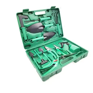 New 12-Piece Garden Tool Set in Stock Plastic Shovel Rake Shears and Watering Can Multi-Use Garden Supplies