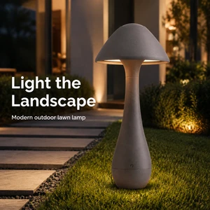 12W Waterproof Mushroom LED Garden Bollard Light Die Cast+PC Outdoor Pathway Lamp 45/59/70/84/97cm Height for Villa Landscape