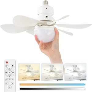 Multifunctional Ceiling Fan Lamp ABS Material Silent Operation Adjustable Wind Speed Indoor Lighting Ventilation Gear