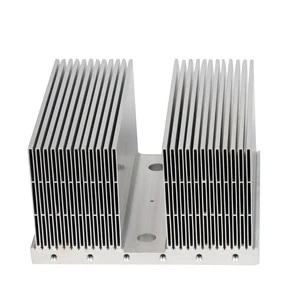 Light Weight Stacked Pressed Fin Heat Sink Compact Aluminum Cooler For LED Amplifier Converter