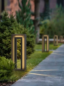 Waterproof IP65 Garden Light Landscape Pathway Highlight Modern LED Bollard Post Light Path Outdoor LED Lawn Light