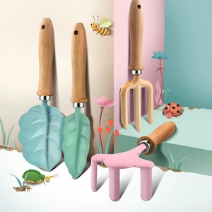 Kids Gardening Tools Set, Garden Toys for Flower Soil Planting Loosening Digging, Trowel, Rake, Shovel Metal Kids Yard Tools