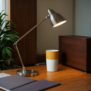 Modern Minimalist Electric Eco-Friendly Desk Lamp with Folding Long-arm for Office/Dormitory and Bedside Use Study & Reading