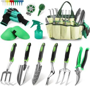 11pcs Agricultural Stainless Steel Heavy Duty Garden Tools Set With Bag Womens Gardening Tool Kit Garden Hand Tool Set