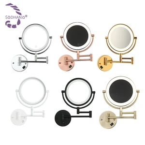 Factory White Beauty Make up Round Makeup Vanity Mirror Lamp Bathroom 8inch 20cm LED Vanity Smart Mirror With Lights