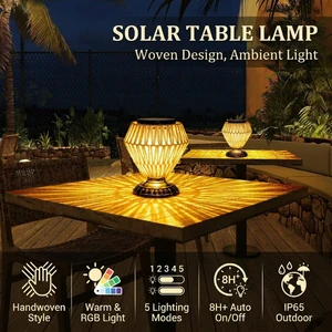 3000K RGB Ip65 Outdoor Waterproof Led Solar Lawn Lamp New Atmosphere Garden Path Lights