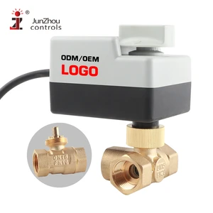 3 Way Motorized Valve Brass Ss304 Mini Electric Actuator Water Control Valve 24v 110v 220v DN15 DN20 DN25