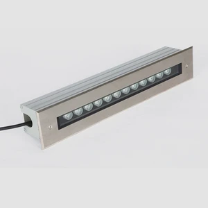 Solid Linear Recessed LED Inground Light with IP67 Rating Aluminum Construction RGB for Landscape Street Lighting