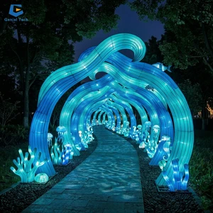 Immersive Walk-through Light Tunnel Installation Lantern Display for Theme Parks Shopping Malls and Holiday Festival Attractions