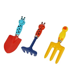 DD3025 Outdoor Cute Play Toddler Tools Set Safe Rake Shovel Spade Garden Gloves Kids Gardening Planter Flower Pots & Planters