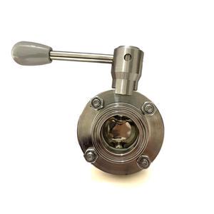 Customizable Italy Factory Sanitary Grade Stainless Steel 316L High Quality Butterfly Valves Tri Clamp Food Grade OEM