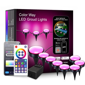 APP-Controlled Smart In-Ground Lights for Outdoor Lawn & Garden Weather-Resistant with Exquisite Design IP65 Rating