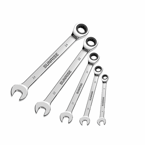 CR-V Customizable OEM Metric Chrome Finish Dual-End Open End Ring Wrench Sets Ratchet Combination Wrench For Auto Repair