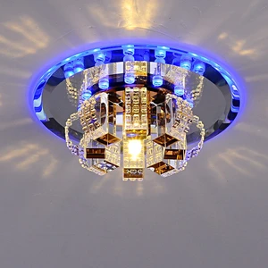 Balcony Downlight Porch Hall Aisle Spot Light Modern Remote Control AC Crystal Small Ceiling Lights for Corridor