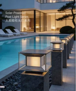 Solar-powered Modern Courtyard Lawn Floor Lamp with Remote Control, Easy to Place, and Waterproof