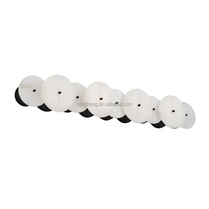 Simple Modern White Glass Alabaster 4 Lights Vanity Lighting Bedroom Bathroom Makeup Mirror Vanity Wall Light
