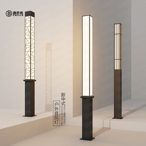 New Chinese Style Garden Lamp Outdoor Stainless Steel High Pole Floor Lawn Park Villa Led Landscape Lamp Energy-Saving Light