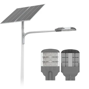 Manufacturer Custom 50w 80w 100w 200w 300w IP65 Waterproof Outdoor Split Street Lamp All in Two Led Solar Street Light