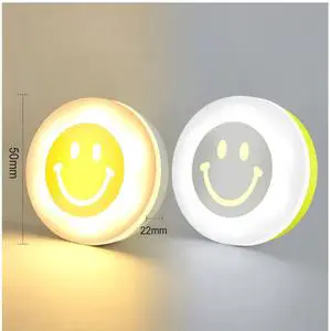 Portable Led Lighting Lamp Modern Bedside Kidsroom Table Computer 5v USB Power Small Cute Smile Design Bedroom Night Lights