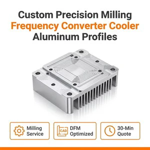 OEM Precision Milling Industrial Frequency Converter Heat Sink Aluminum Profiles