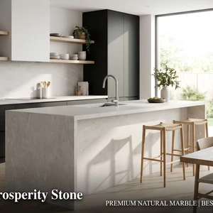 Ever-Prosperity California Gray Marble Slab Honed Grey Stone Stock Cut-to-Size Wholesale Factory Direct Marble Lamp Base