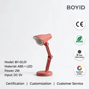 Boyid New Design Mini Bedroom Night Light Warm Light Eye protection Small Desk Lamp Creative Book Lamp