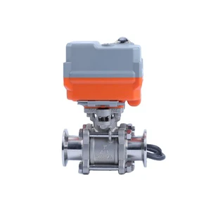 Medical Industry Electric Ball Valve 2-Way 304 Stainless Steel Motorized Vacuum Ball Valve Electric Actuator for Water Media