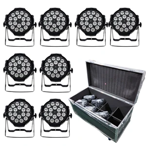 18pcs High Quality 4 in 1 DMX512 Controlled Aluminum Alloy Led Par Light 18*10w Led Par Lights Stage Lights DJ Party Wedding