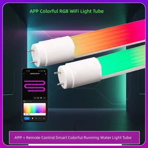WiFi RGB LED Tube Light APP Control Multi-Color LED Tube Light with Remote for Commercial Use