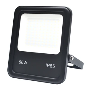 3 Years Warranty IP65 Wall Mounted 50 Watts LED Flood Light For Garden Yard With Anti Glare Glass Black Aluminum