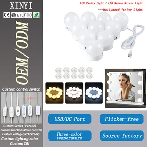 OEM ODM Custom LED Vanity Mirror Lights Makeup Mirror Light Kit Dimmable USB Powered Manufacturer Factory Wholesale