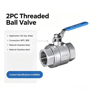 KLION Cf8m 1000wog Manual 2pcs Female Threaded 1/2 Inch Stainless Steel 304/316 Ball Valve OEM ISO CE Certified Oil Gas Water