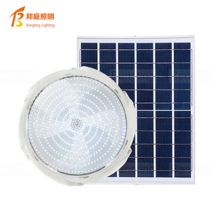 Indoor/Outdoor Solar Ceiling Light LED Remote Control Waterproof IP65 6000K Portable Home Garden Use