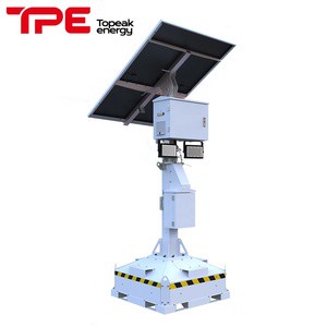 1*490W Solar Panel Block Light Tower DC Powered 24/7 Operation Ready For Disaster Relief Lighting