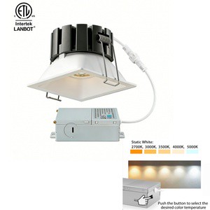Commercial Architectural Low Profile 5CCT Recessed Ceiling Downlight ETL Airtight IC Rate Can Lights Pot Lighting 12W 3 INCH