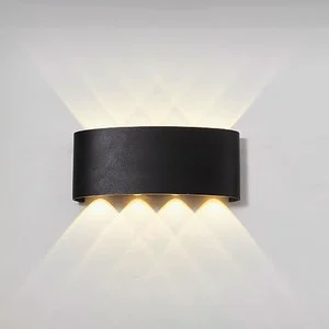 Modern Wall Mounted Rectangle Sconce Light Indoor Waterproof Black Garden Light Outdoor Wall Lamp