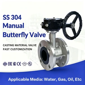Electric Wafer Type Butterfly Valve Ductile Iron with Handle for Oil & Water High Temperature Factory Price Source