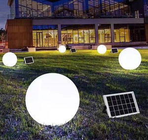 LED Floor Lamp LED Round Ball Outdoor Light Park Lawn Solar Buried Lights for IP54 Waterproof Pathway Lighting
