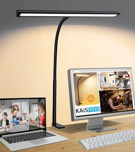 12W T-Shape LED Work Light Ra90 Dimmable Swing Arm Gooseneck Dimmable Reading Light Clip Lamp Eye Caring LED Desk Lamp