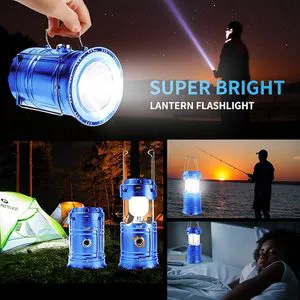 LED Camping Lantern Flashlight Collapsible & Portable 1 Pack for Camping Hiking Night Fishing Emergency & Storm Use