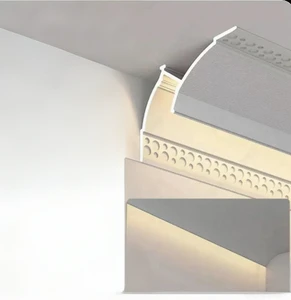 New Modern LED Gypsum Line Lamp Wall Washer Aluminum Trough Profile Reflective Light Design Hotel Moldings