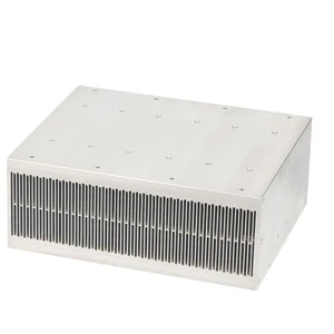 Factory Custom Aluminum Alloy Pressed Fin Heat Sink Insert Bonded Fin Cooler for IGBT Power Inverter