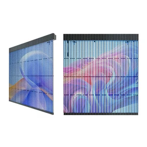 Flexible Led Display Panel Film Soft Transparent Led Screens Display Simple Installation Display for Glass Door Shopping Mall