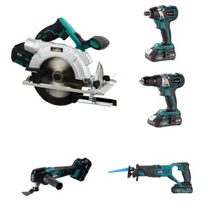Liangye 5piece Wood Cutting Tool Set DC Power Cordless Brushless Woodworking Tools Carpenter Combo Kit