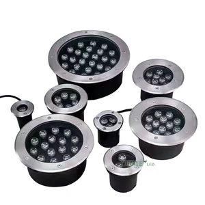 1W-36W Outdoor RDM IP65 RGBW Amber LED Recessed Mounted Dimmable Waterproof Stainless Steel Underground Lights With App Control