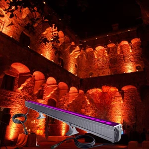 Wall Washer Light 108W RGBW Aluminum Linear Lamp IP65 Waterproof with Remote Control for Building Hotel Bridge Lighting