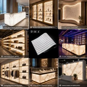 Ultra Thin Cuttable 8W Dimmable Warm White 3000K Lumisheet Kitchen Marble Stone Counter Backlight LED Flex Sheet Panel Light