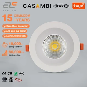 Best Price 12w 15w 20w 30w 40w Cob Adjustable 110v-220v Spotlight Led Downlight Flush Mount With White Ceiling Light