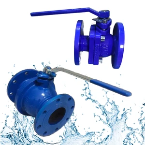 Water Works Ball Valve Ductile Iron PN16 Flanged Lever Manual OEM for District Heating Hot Water Valve